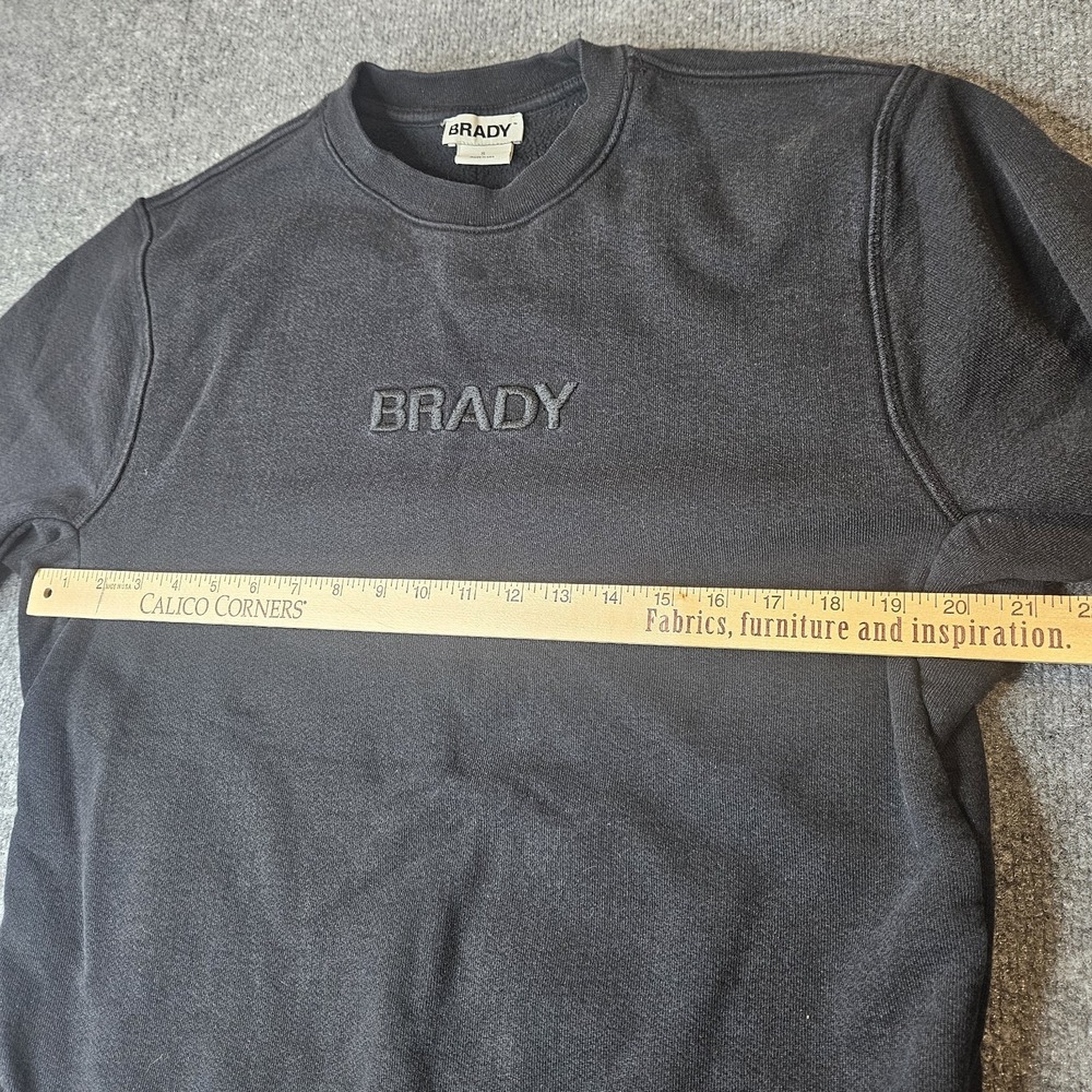 Brady The Label Crewneck Sweatshirt Heavyweight Tom Brady Size Small Black - Picture 4 of 6